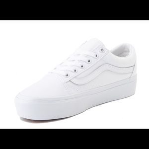 White Old Skool Platform Vans